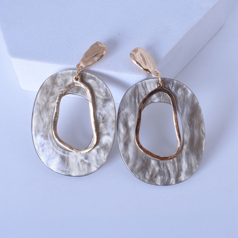 Bông Tai Hình Học Bằng Acrylic Dễ Thương Phong Cách Hàn Quốc Thời Trang Cho Nữ