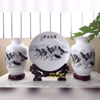 BỘ BÌNH GỐM TRANG TRÍ MÃ ĐÁO THÀNH CÔNG