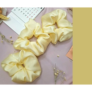 Dây cột tóc vải Scrunchies handmade chất lụa satin mềm mịn