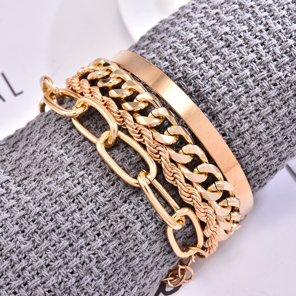 Set 4 vòng đeo tay phong cách boho thời trang dành cho nữ Yanqueens Đồ trang sức