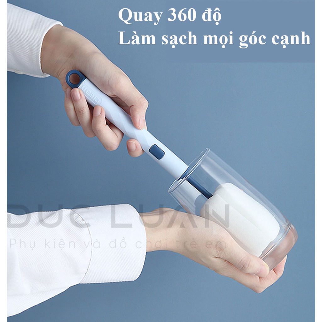 Cọ rửa bình sữa - Que rửa cốc, ly với đầu mút có thể thay thế