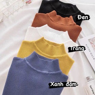 ÁO LEN GIỮ NHIỆT CỔ 3 PHÂN (ảnh thật/sẵn/video)
