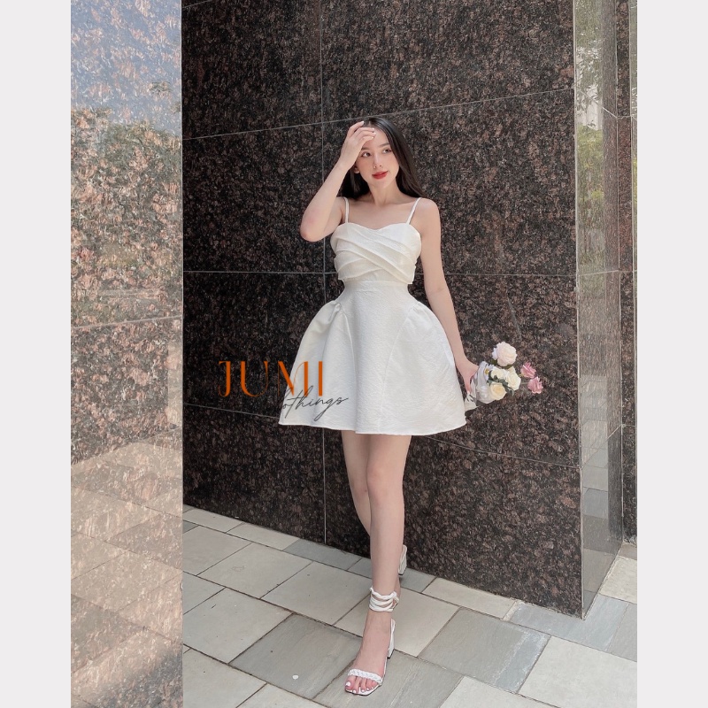 Váy hai dây nhún ngực đầm 2 dây | BigBuy360 - bigbuy360.vn