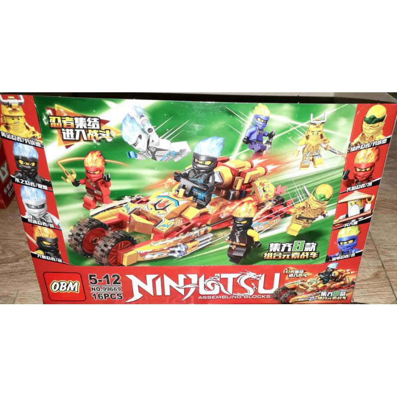 Sét 8 hộp Lắp ráp LegoNinja Siêu Xe 99669 có trên 320 chi tiết bằng nhựa rất đẹp