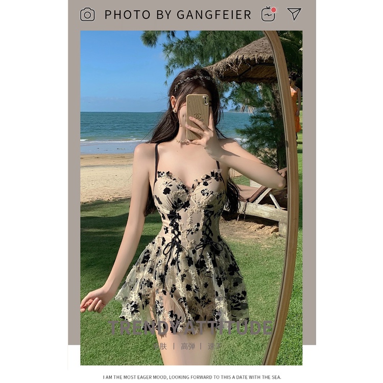 Đồ Bơi Một Mảnh Che Phủ Bụng Phong Cách Retro Gợi Cảm Cho Nữ