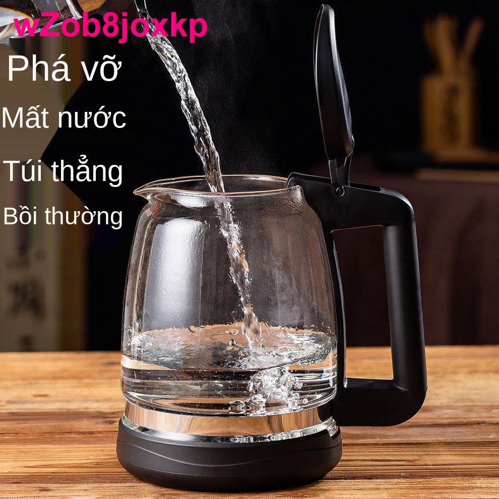 Ấm trà có lót 304, thủy tinh chịu nhiệt cao, bộ dung tích lớn, hoa, đun nước dùng trong gia đình