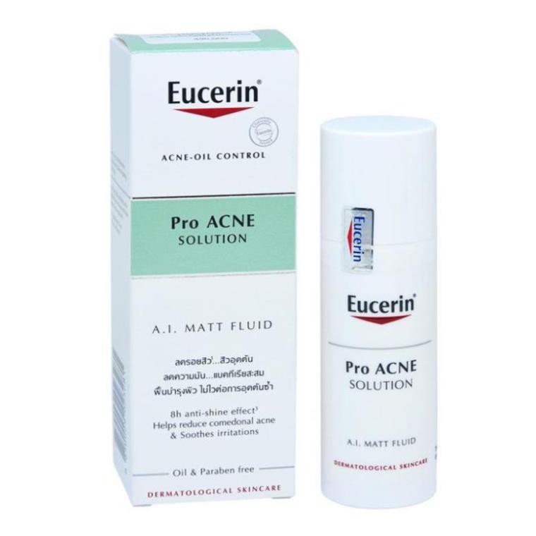 Kem Kiểm Soát Dầu Cho Da Mụn Eucerin - Pro ACNE Solution A.I Matt Fluid 50ml