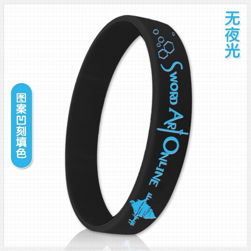 Vòng đeo tay thời trang chất liệu silicon họa tiết hình nhân vật Anime