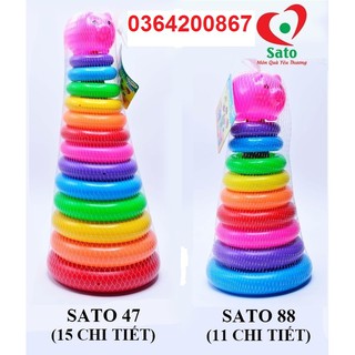 Bộ XẾP VÒNG MẦM NON - Tháp xếp chồng màu sắc cho bé