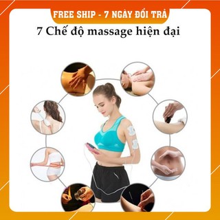 Máy massage xung điện pin sạc 8 miếng dán chính hãng, MẪU MỚI