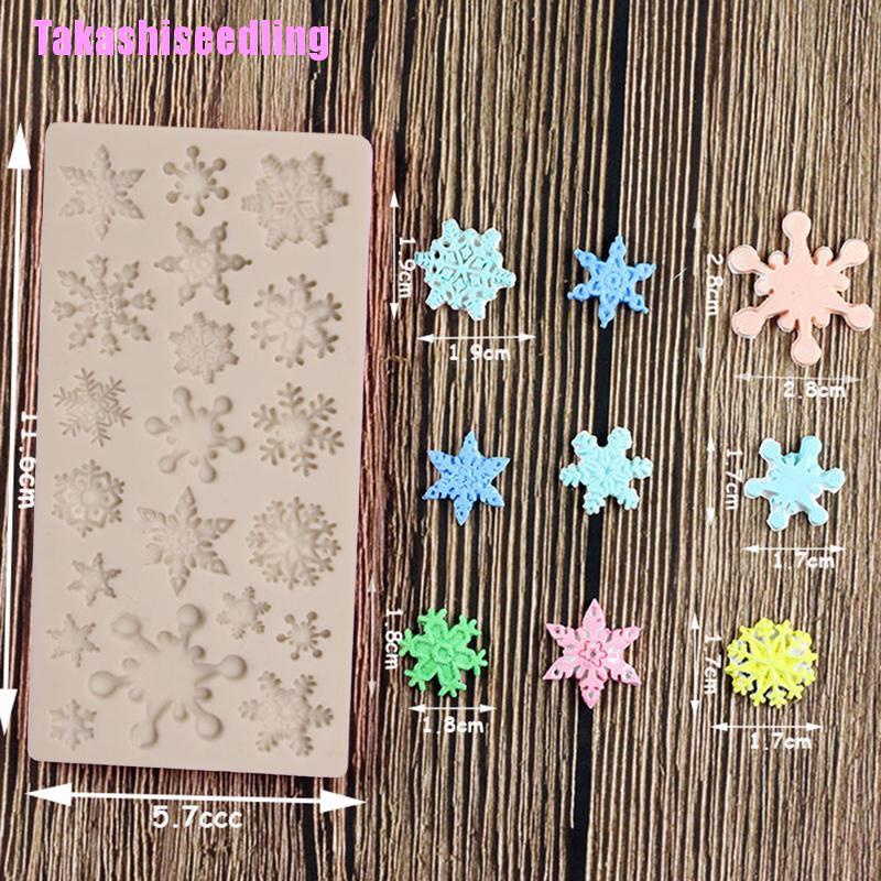 Khuôn Làm Bánh Chất Liệu Silicone Chống Dính Hình Bông Tuyết Dễ Thương