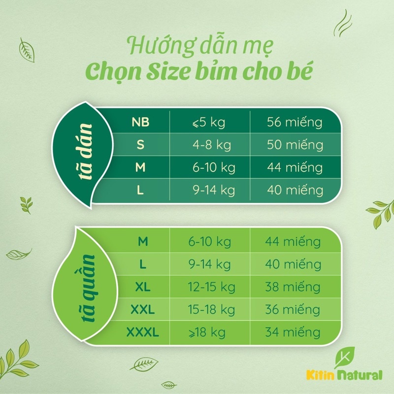 Bỉm Quần/Dán Kitin Natural Made In VietNam