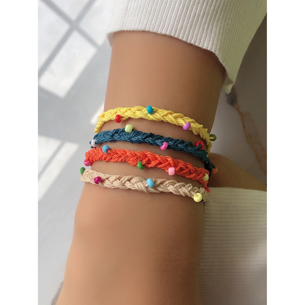 Set 4 vòng đeo tay thời trang kiểu vintage cho nữ