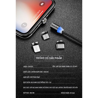Cáp Sạc nhanh Từ Hít Nam Châm cho thiết bị Lightning / Micro USB / TYPE-C
