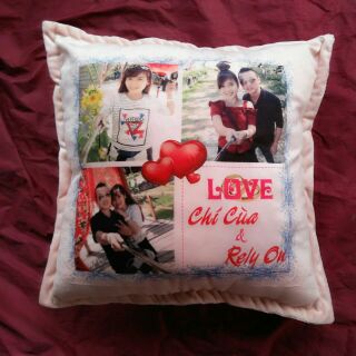 Gối tựa lưng 40*40/ gối in hình