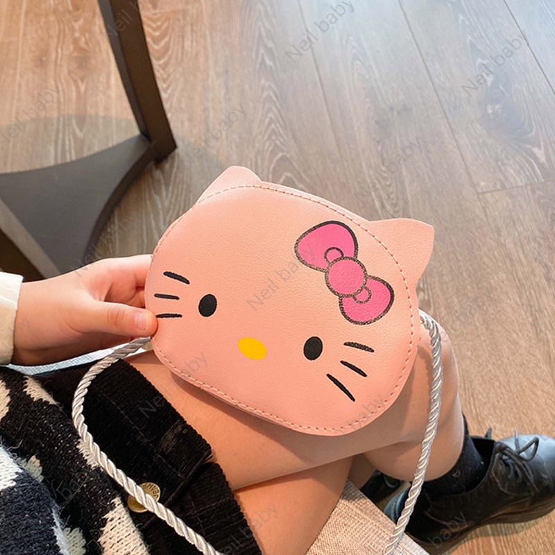 【Neil Baby】hàng Có Sẵn Túi Đeo Chéo Đựng Tiền Xu Hình Hello Kitty/Melody Dễ Thương Cho Bé