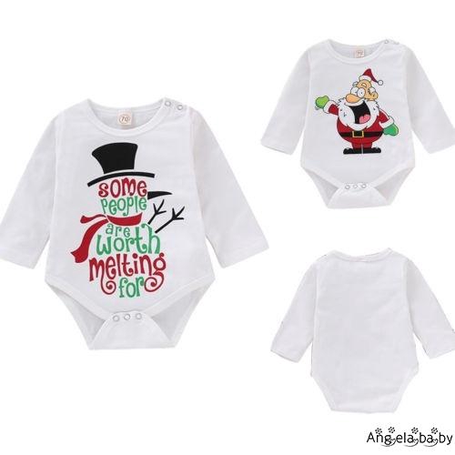 Áo liền quần tay dài in hình ông già Noel cho bé trai