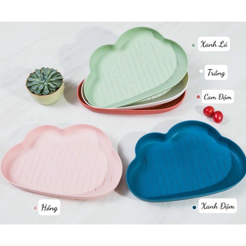 Khay hình mây ăn dặm cho bé, khay đựng đồ tiện lợi