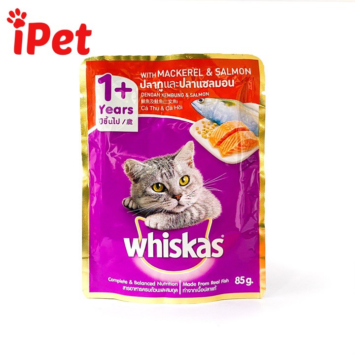 [Mã SKAMPUSH9 giảm 10% đơn 200K] Pate Cho Mèo Lớn Whiskas 85g - iPet Shop
