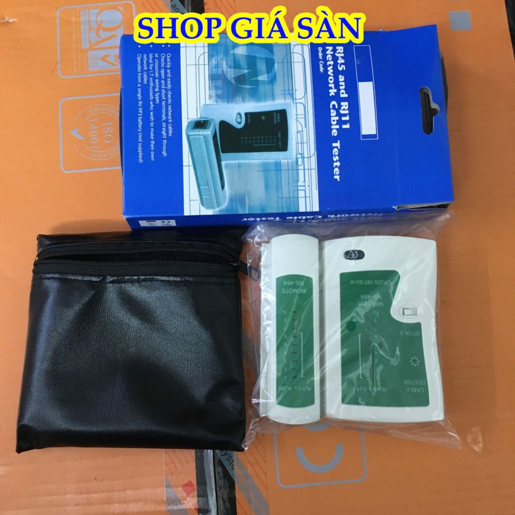 Hộp Test Dây Mạng RJ45 _ RJ 11 Đa Năng+ Tặng Pin