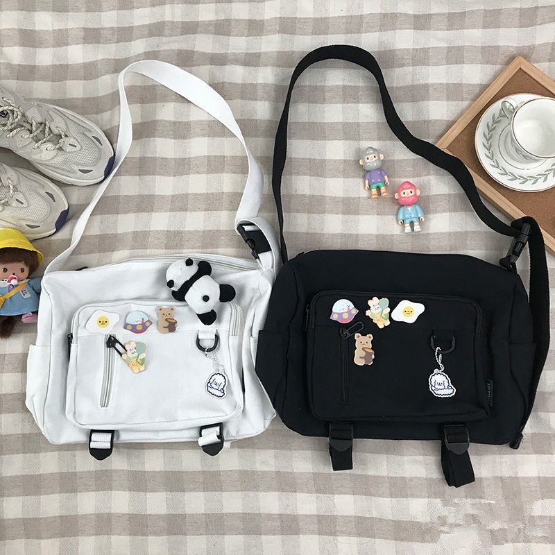 Túi Đeo Chéo Canvas Cỡ Lớn Thời Trang Năng Động Cho Nam