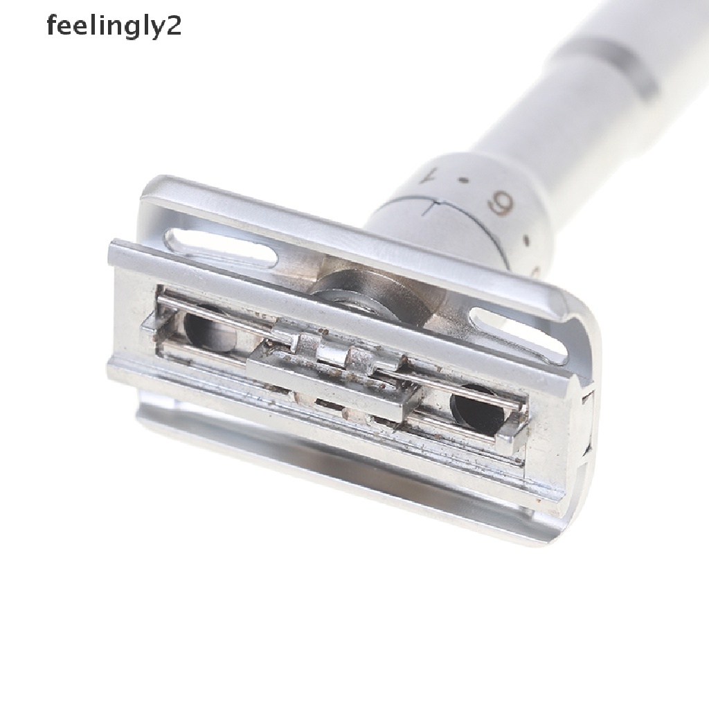 Dao Cạo Râu Với Tay Cầm Đôi Kiểu Cổ Điển Kèm 5 Lưỡi Dao Cạo Chuyên Dụng Cho Salon Làm Tóc