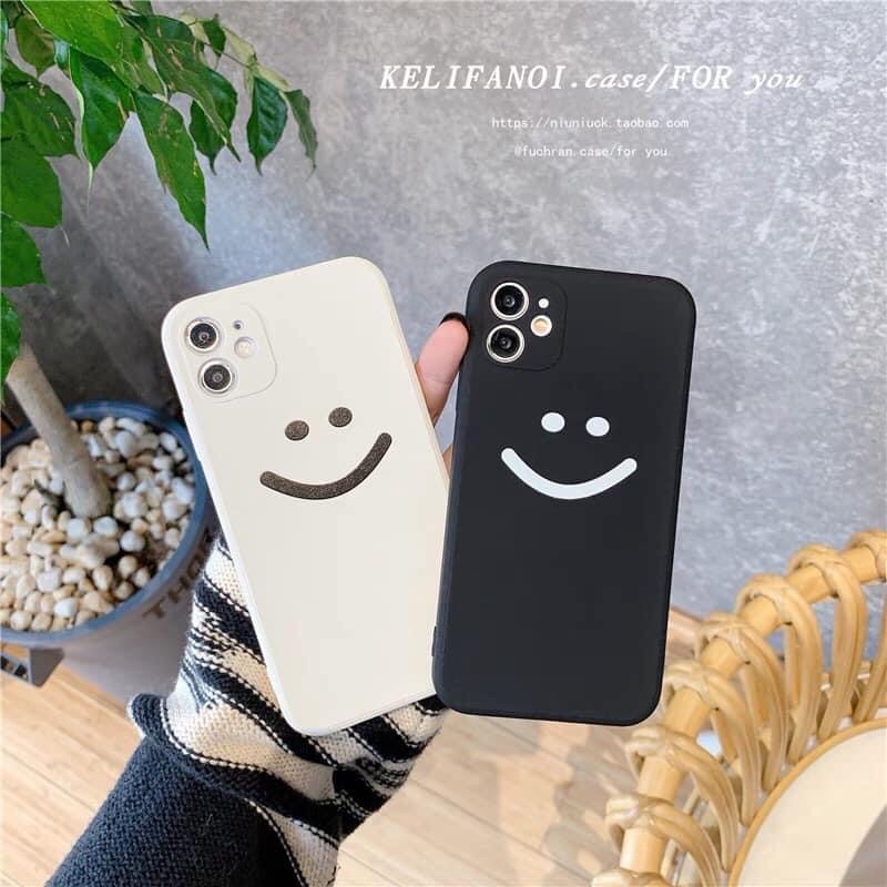 Ốp lưng hình mặt cười đơn giản icon cute cạnh vuông giả ip12 5/5s/6/6plus/6s/7/7plus/8/8plus/x/xr/xs/11/12promax