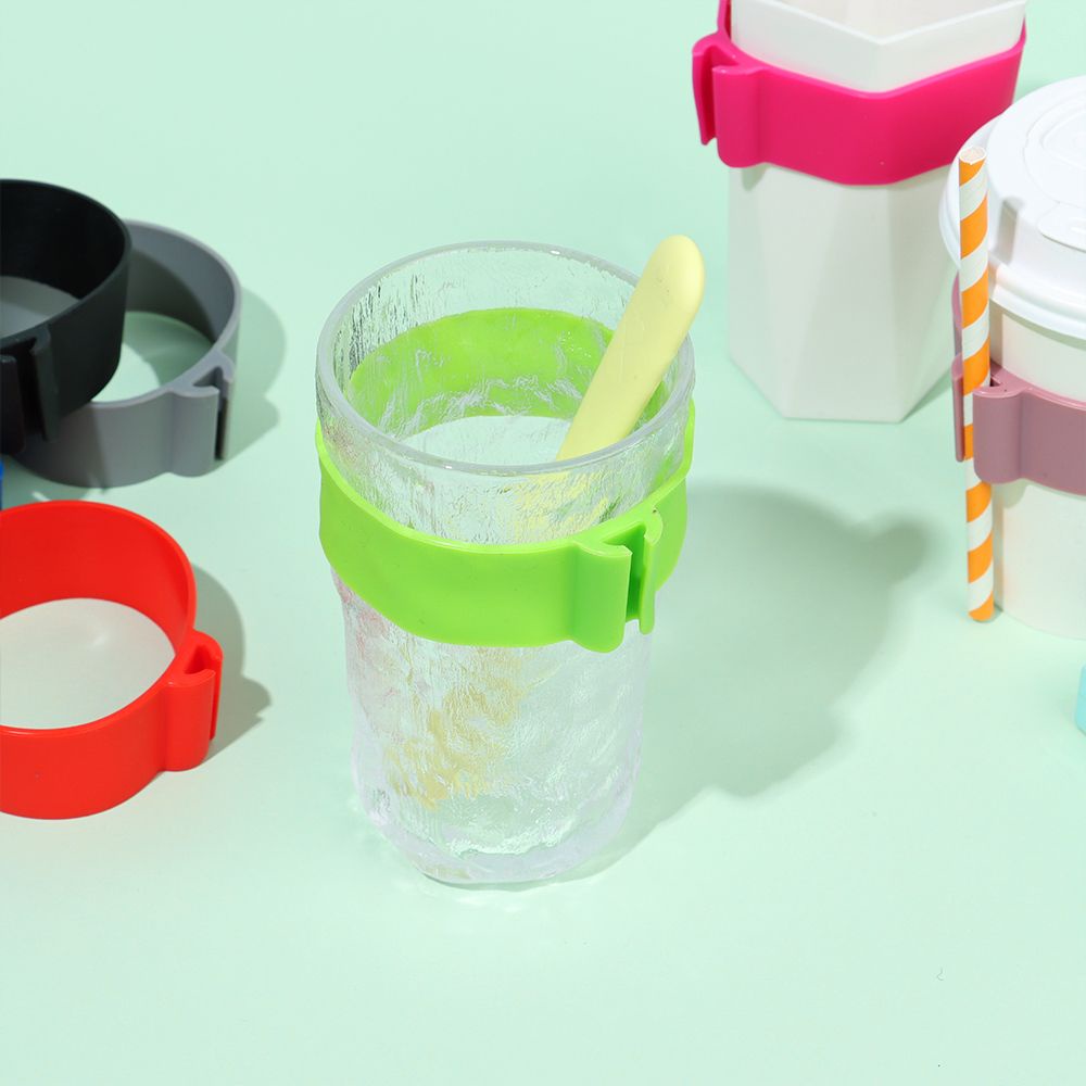 Vỏ Silicone Bọc Cốc Thủy Tinh Cách Nhiệt Chống Trượt Chịu Nhiệt Tái Sử Dụng Nhiều Màu Sắc