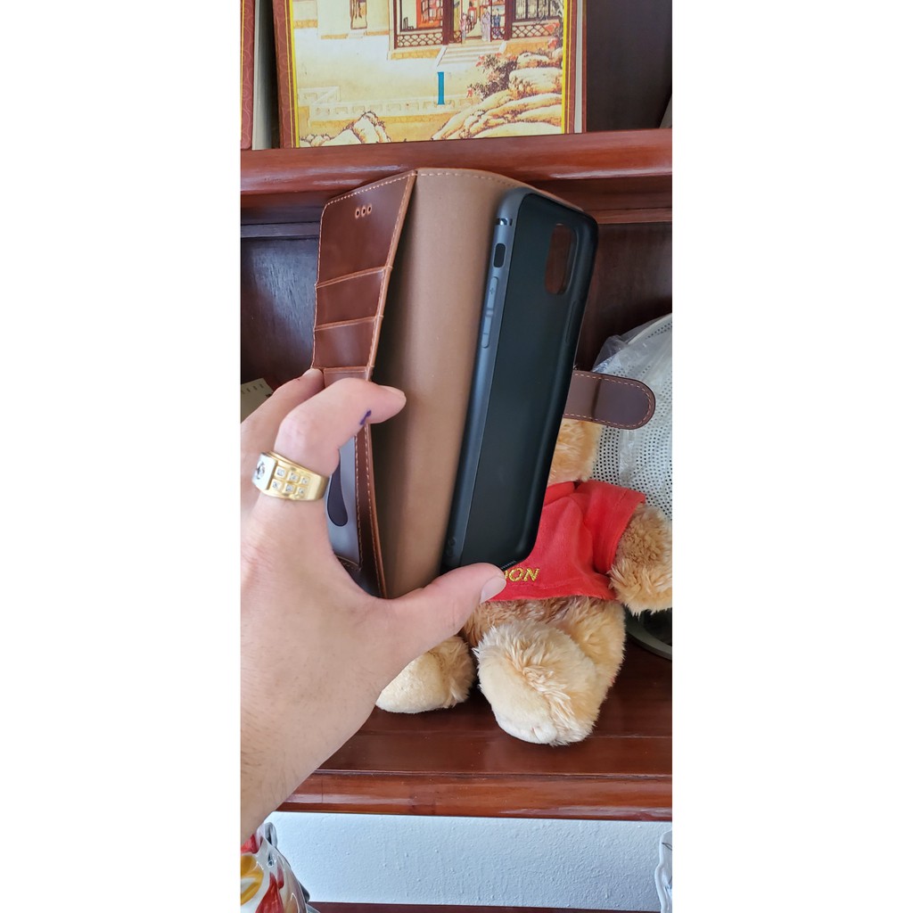 Bao Da PULOKA Kèm Ví Iphone 7 Plus,X, Xs Max, 11, 11 Pro Max, 12 Pro,12 Pro Max Có Ngăn Để Thẻ ATM