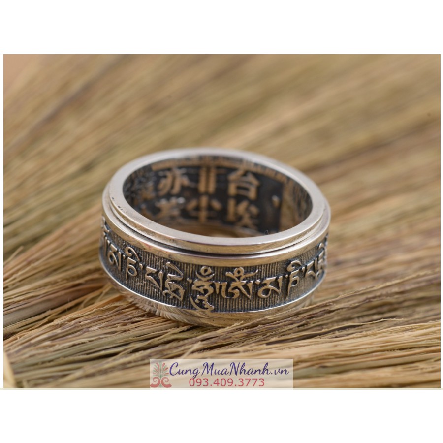 Nhẫn Xoay Om Mani Padme Hum Tây Tạng - NH200