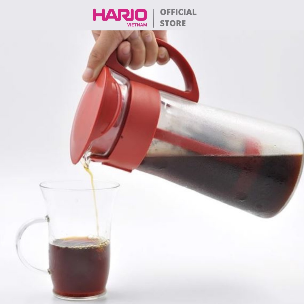 [Mã BMBAU50 giảm 7% đơn 99K] Bình Pha Trà, Cà Phê Cold Brew HARIO 600ml - Đỏ (MCPN-7R-14)