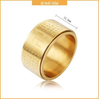 Nhẫn Bát Nhã Tâm Kinh, Nhẫn Phong Thủy Xoay 360 Độ, Nhẫn Đeo Phong Thủy