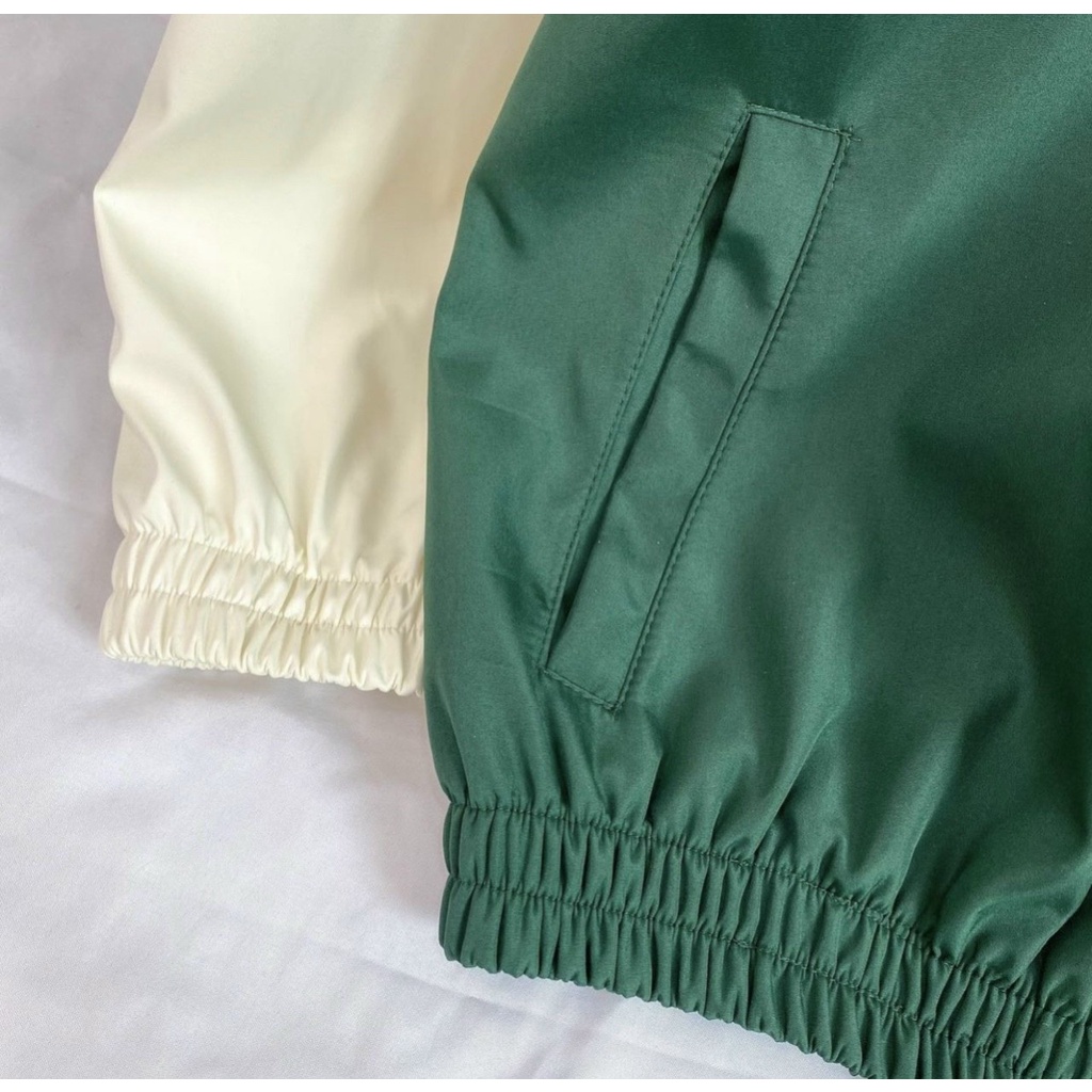 Áo khoác dù unisex nam nữ phối màu chất 2 lớp dày dặn logo in chữ TEAM có 2 màu lựa chọn