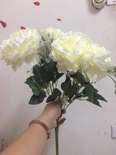 Chùm mẫu đơn 5-7 bông- hoa lụa