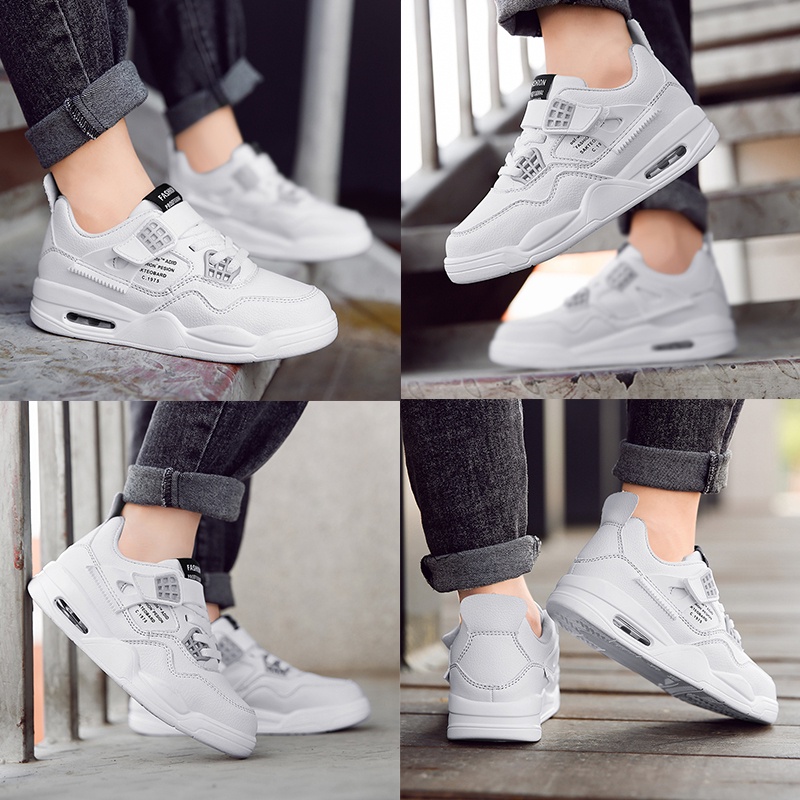 Giày Thể Thao Da Không Thấm Nước Có Đệm Khí 4 Màu Thời Trang Cho Nam Và Nữ size 28-39