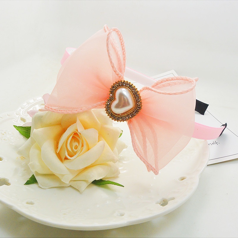 Kẹp Tóc Hình Vương Miện Đính Ngọc Trai Và Đá Xinh Xắn Cho Bé Gái