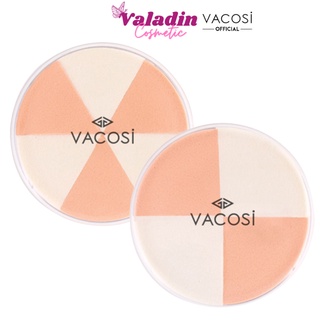 Hộp 4 Mút tán kem tam giác Vacossi BP27,BP28, BP13, BP14  Hộp 6 bông phấn ướt tam giác