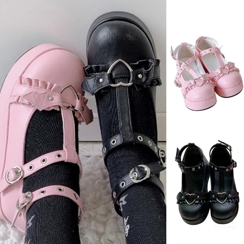 XIXI Giày hóa trang nhân vật thiên thần cánh dơi phong cách lolita nhật bản