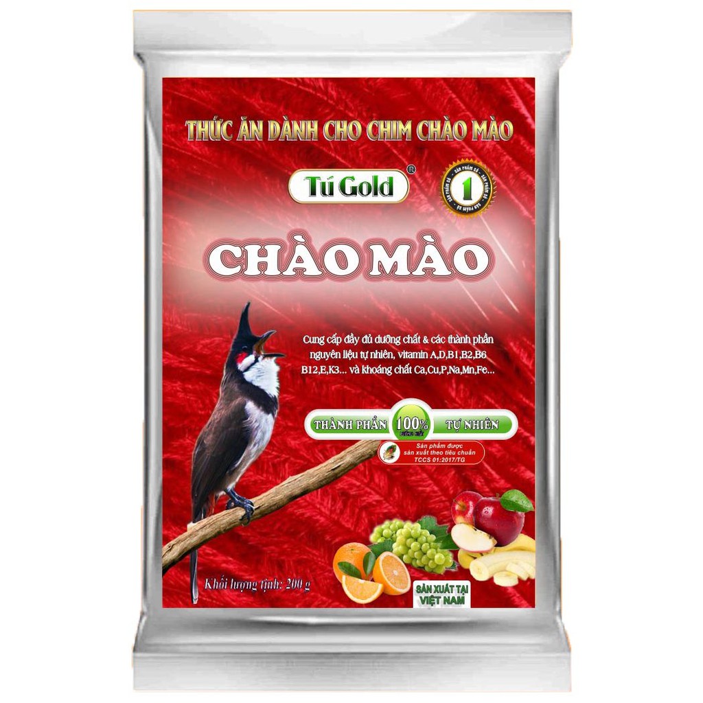 Cám chim chào mào Tú Gold số 1 - Dưỡng 200gram