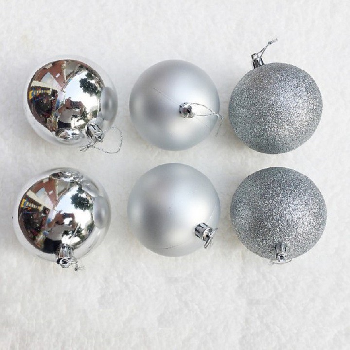 Rẻ Nhất + (Hàng Đẹp) Set 6 quả châu loại đẹp trang trí cây thông Noel