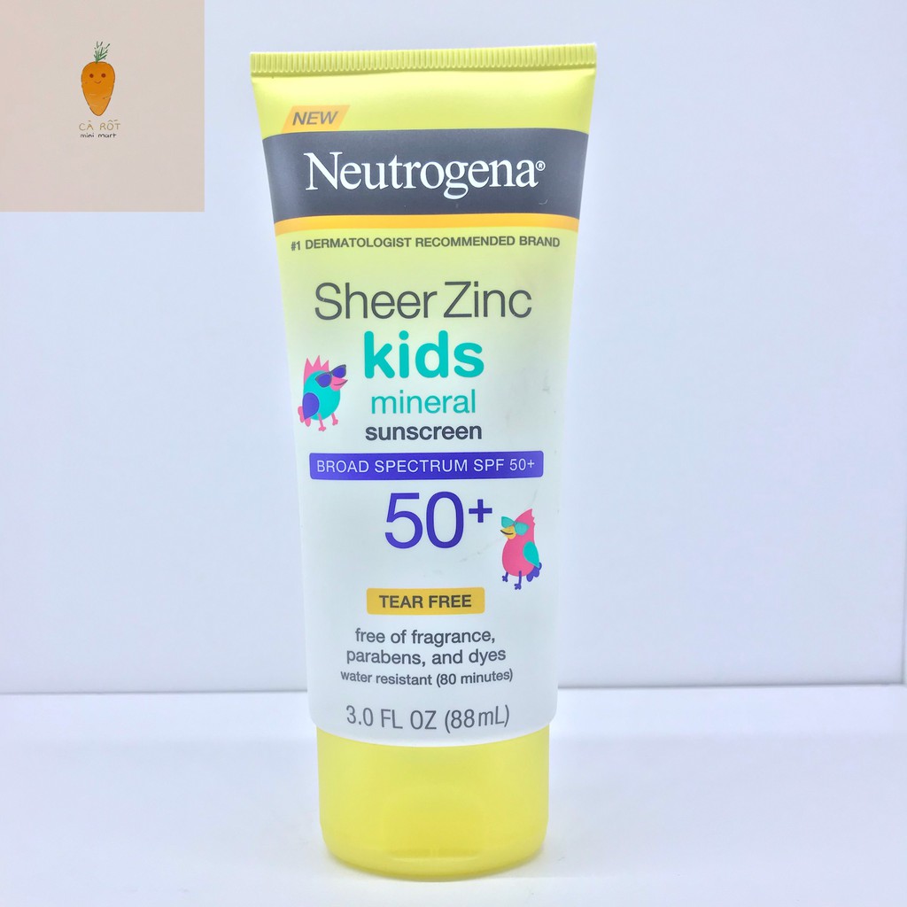 [XÁCH TAY MỸ] Kem chống nắng NEUTROGENA SHEER ZINC KIDS 👼 100% USA