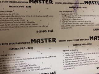 1 Mạch ampli Song Mã Master-Pro-8282