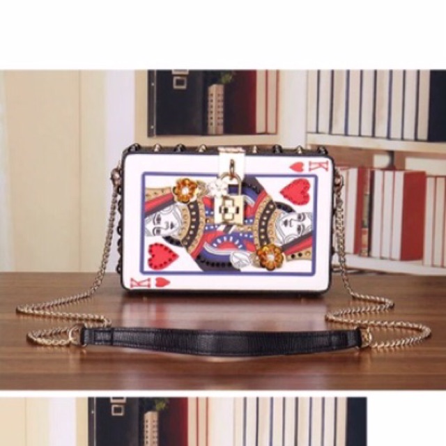 Túi xách nữ D&G hình lá bài