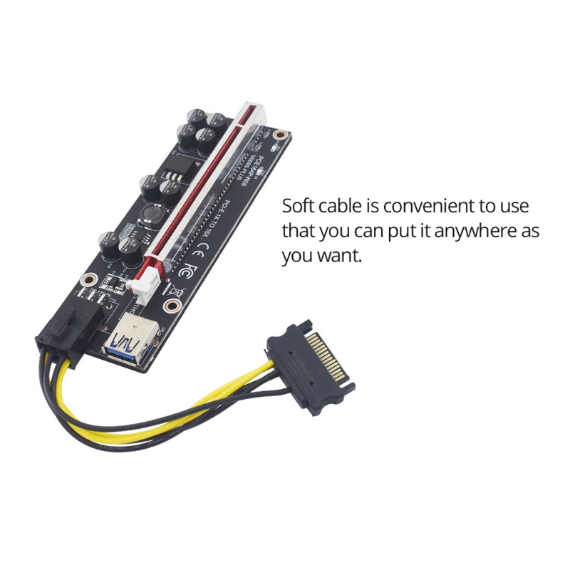 Card Mạng PCI-E 6 Pin USB3 0 GPU Mining Phiên Bản 0.9S PLUS