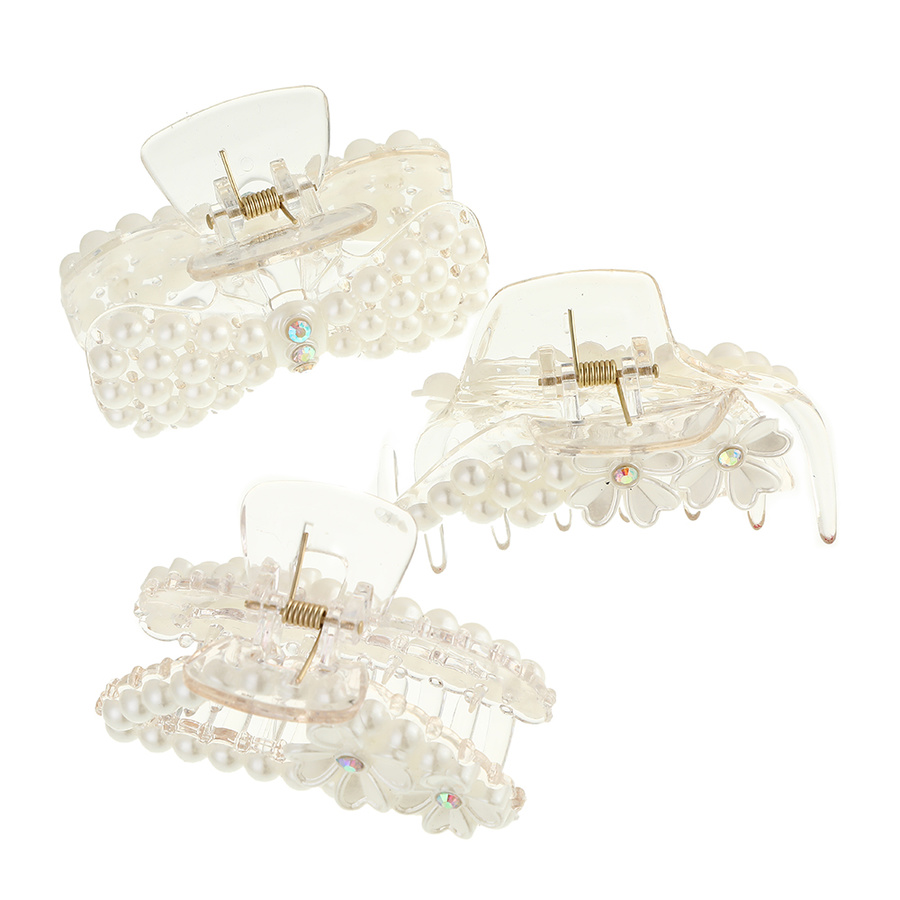 Kẹp tóc đính đá và ngọc trai nhân tạo phong cách Hàn Quốc độc đáo