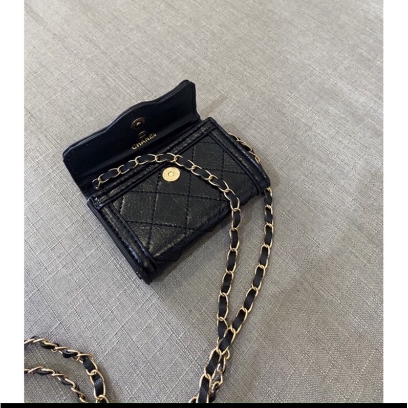 Túi xách mini nữ, túi đeo chéo nữ đi chơi size 13cm dáng ví nữ dây xích đeo vai chất da bóng nhiều ngăn