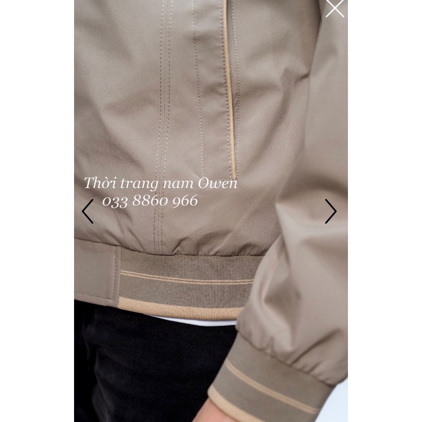 OWEN - Áo khoác gió nam 2 lớp màu nâu be nhạt 61058