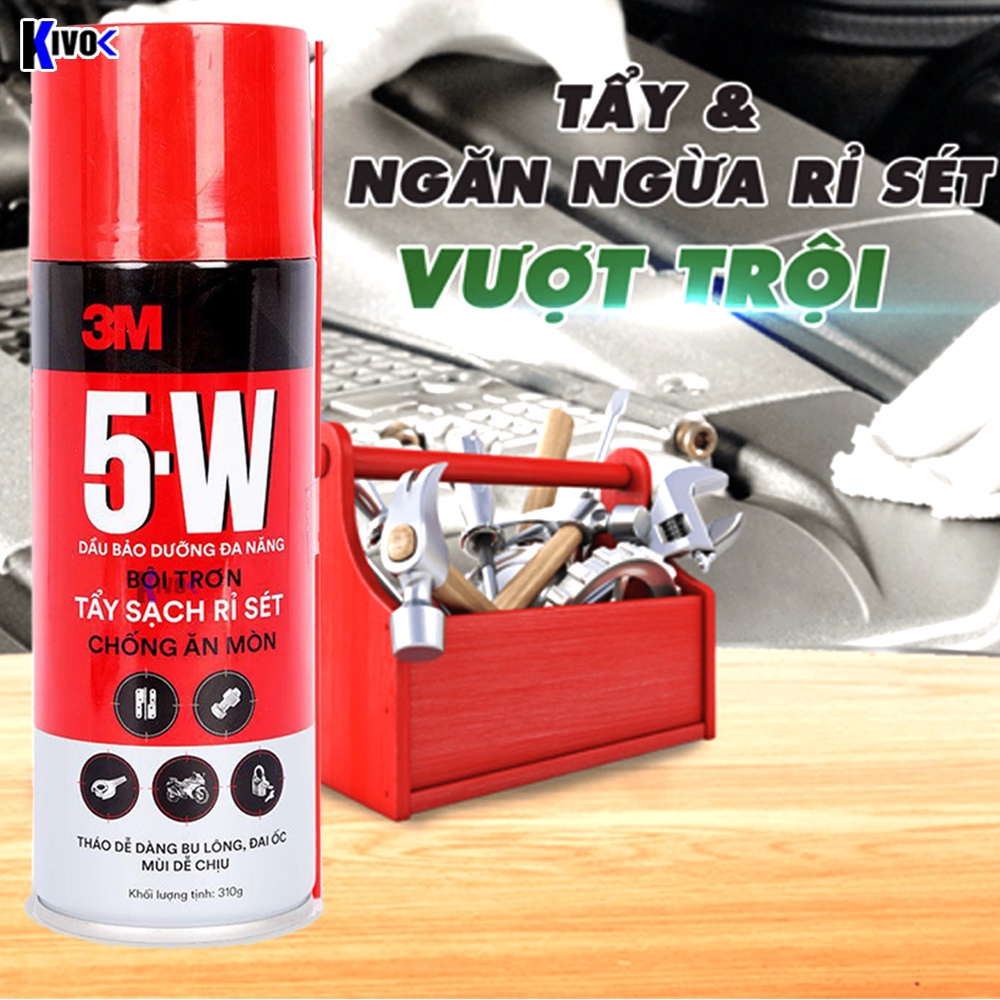 Dầu Bảo Dưỡng Đa Năng Bôi Trơn, Tẩy Sạch Rỉ Sét, Chống Ăn Mòn 3M 5-W 310g