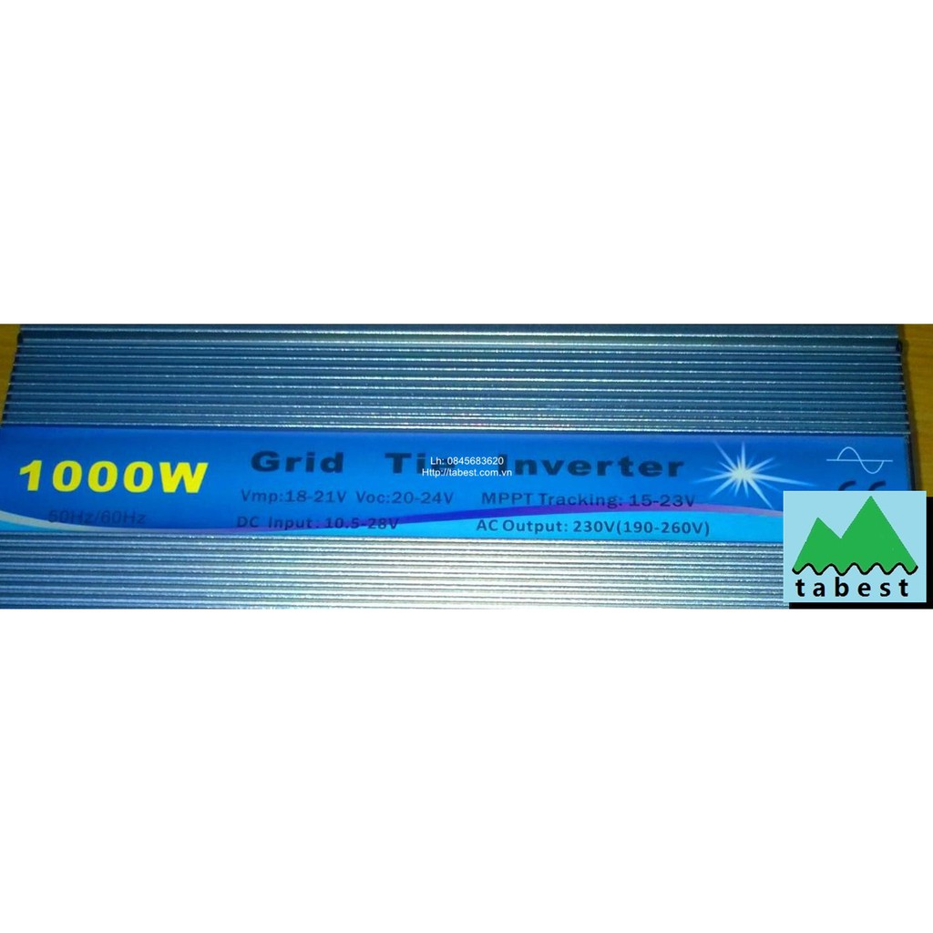 Máy hoà lưới điện mặt trời 1000W, hệ 12V, 10.5- 28V