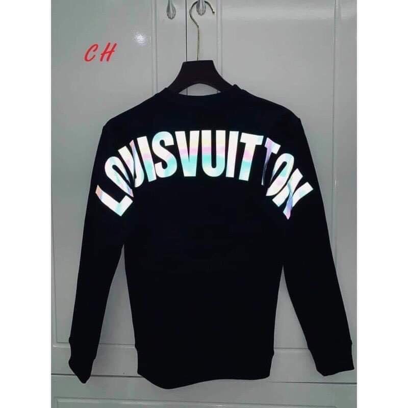 Áo thun dài tay sweater phản quang 7 màu in chữ lưng luôn vui tươi